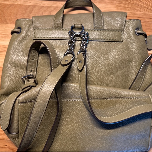 Coach Sage Green Pebble Leather Backpack - Picture 3 of 10